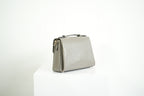 Gucci Interlocking G Grey Pebbled Leather Top Handle Crossbody Bag