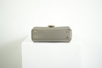 Gucci Interlocking G Grey Pebbled Leather Top Handle Crossbody Bag
