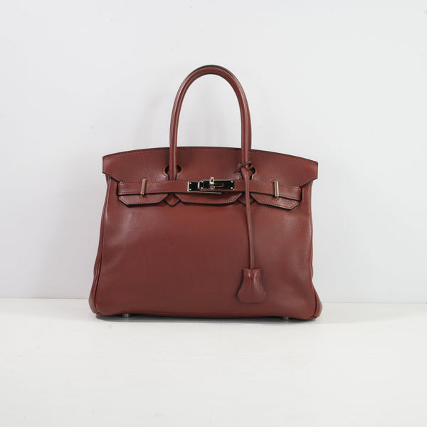 Hermes Birkin 30 Bordedaux Swift Leather (Dustbag, Lock & Key, Clochette)
