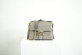 Gucci Interlocking G Grey Pebbled Leather Top Handle Crossbody Bag