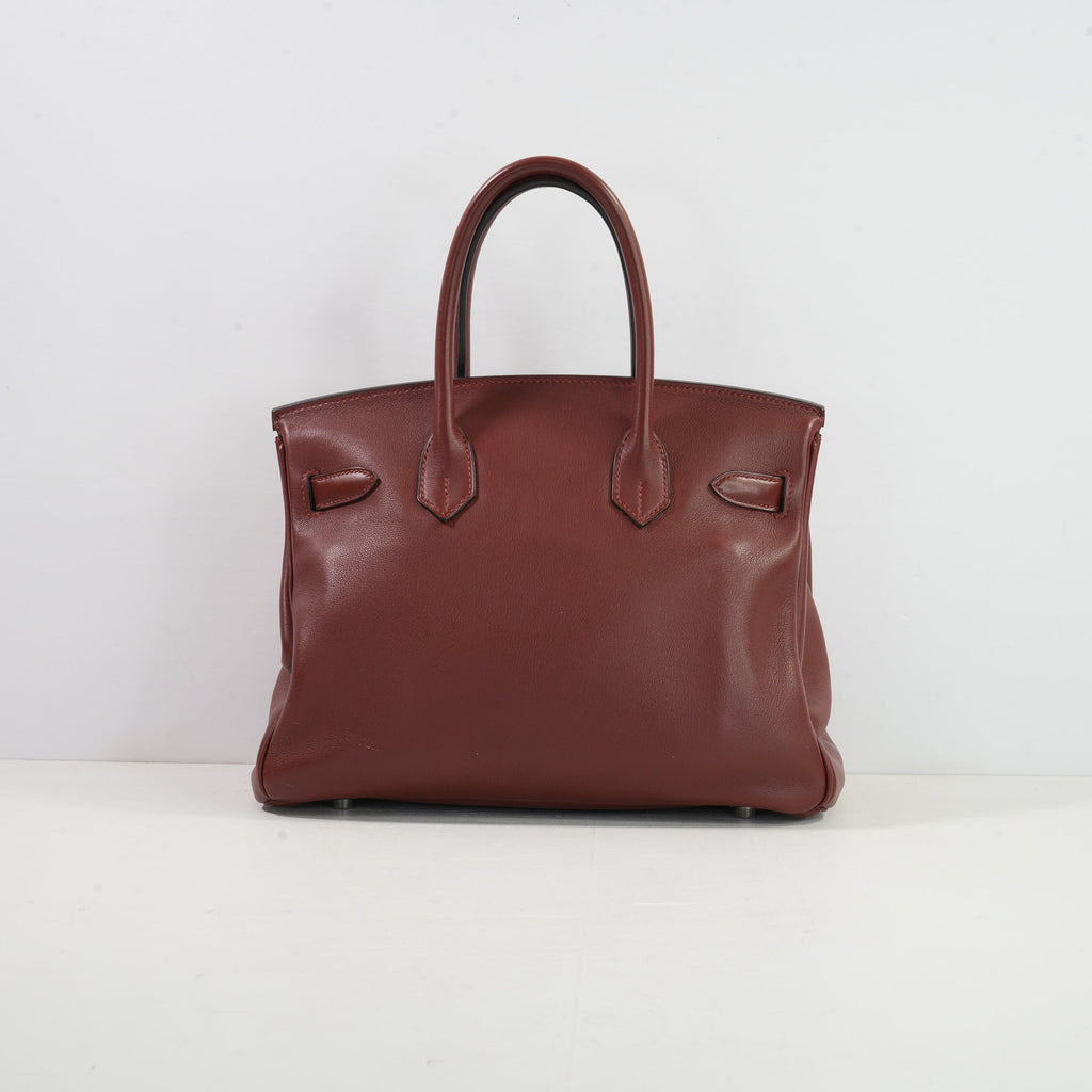 Hermes Birkin 30 Bordedaux Swift Leather (Dustbag, Lock & Key, Clochette)