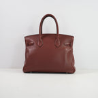 Hermes Birkin 30 Bordedaux Swift Leather (Dustbag, Lock & Key, Clochette)