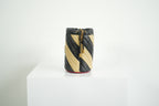 Gucci GG Marmont Quilted Stripe Leather Mini Bucket Bag Black Beige