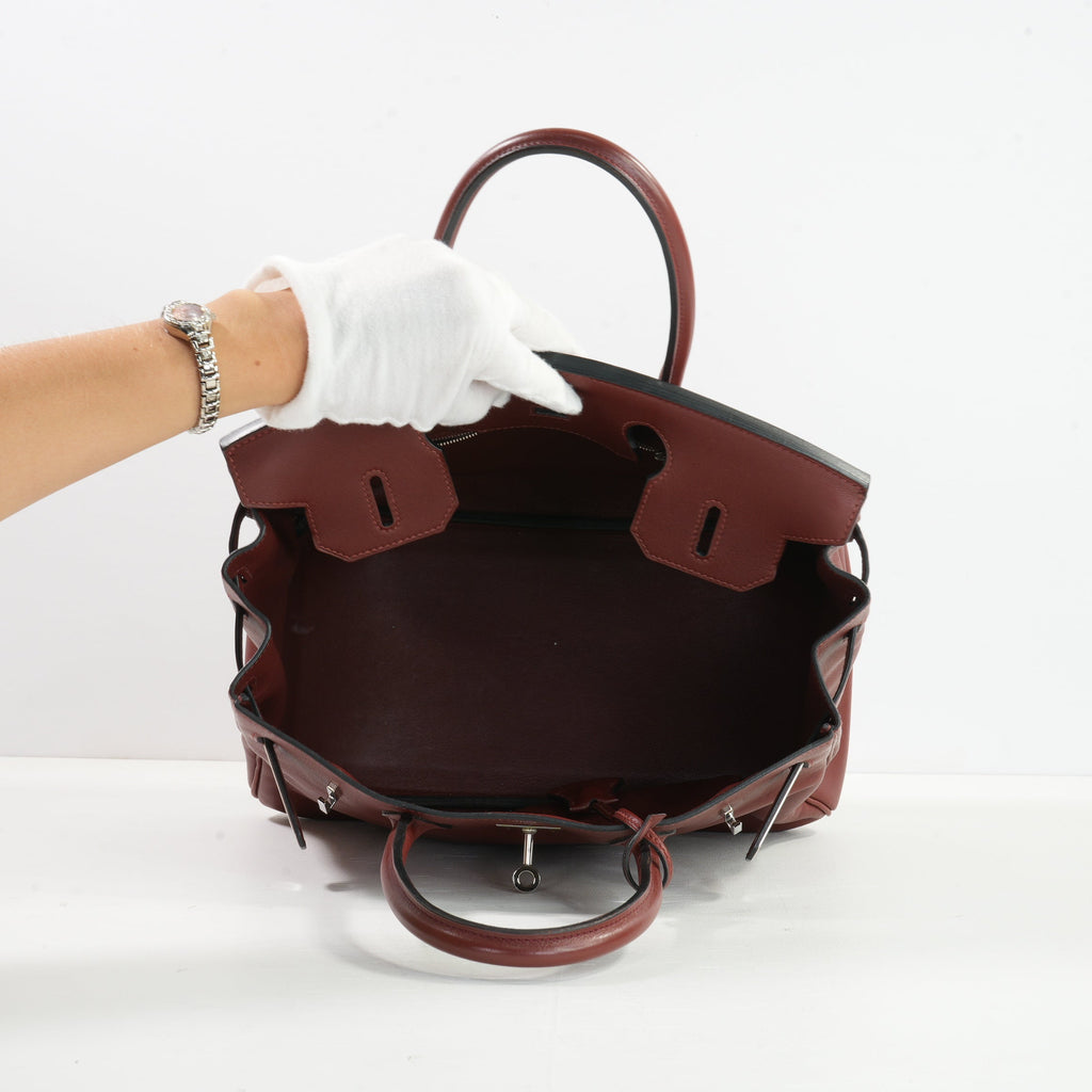 Hermes Birkin 30 Bordedaux Swift Leather (Dustbag, Lock & Key, Clochette)