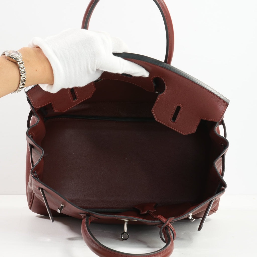 Hermes Birkin 30 Bordedaux Swift Leather (Dustbag, Lock & Key, Clochette)