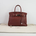 Hermes Birkin 30 Bordedaux Swift Leather (Dustbag, Lock & Key, Clochette)