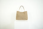 Gucci 1955 Horsebit Tote Bag GG Supreme Canvas White Leather