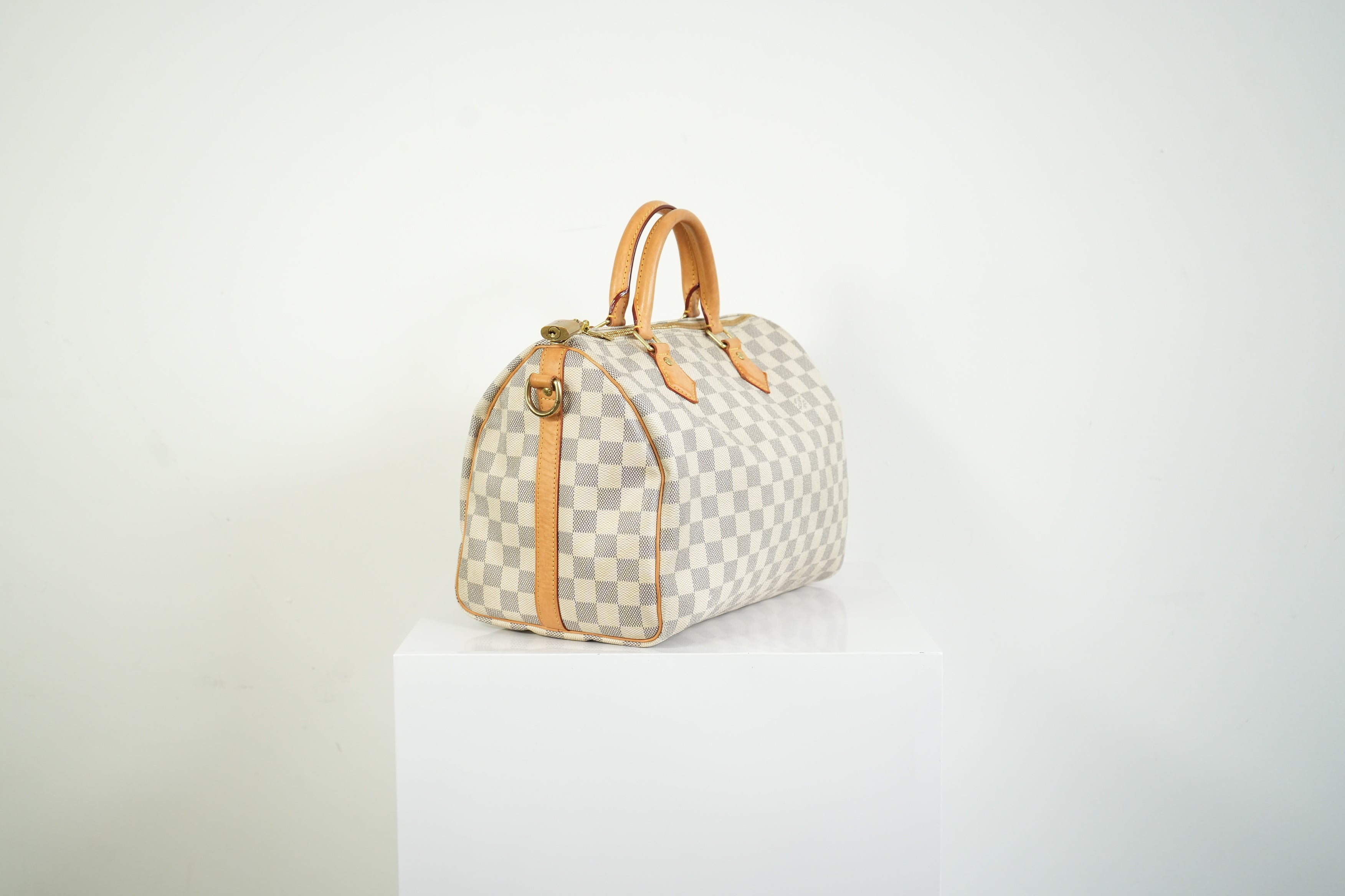 Louis Vuitton Speedy 30 Bandouliere Damier Azur Canvas Crossbody Bag