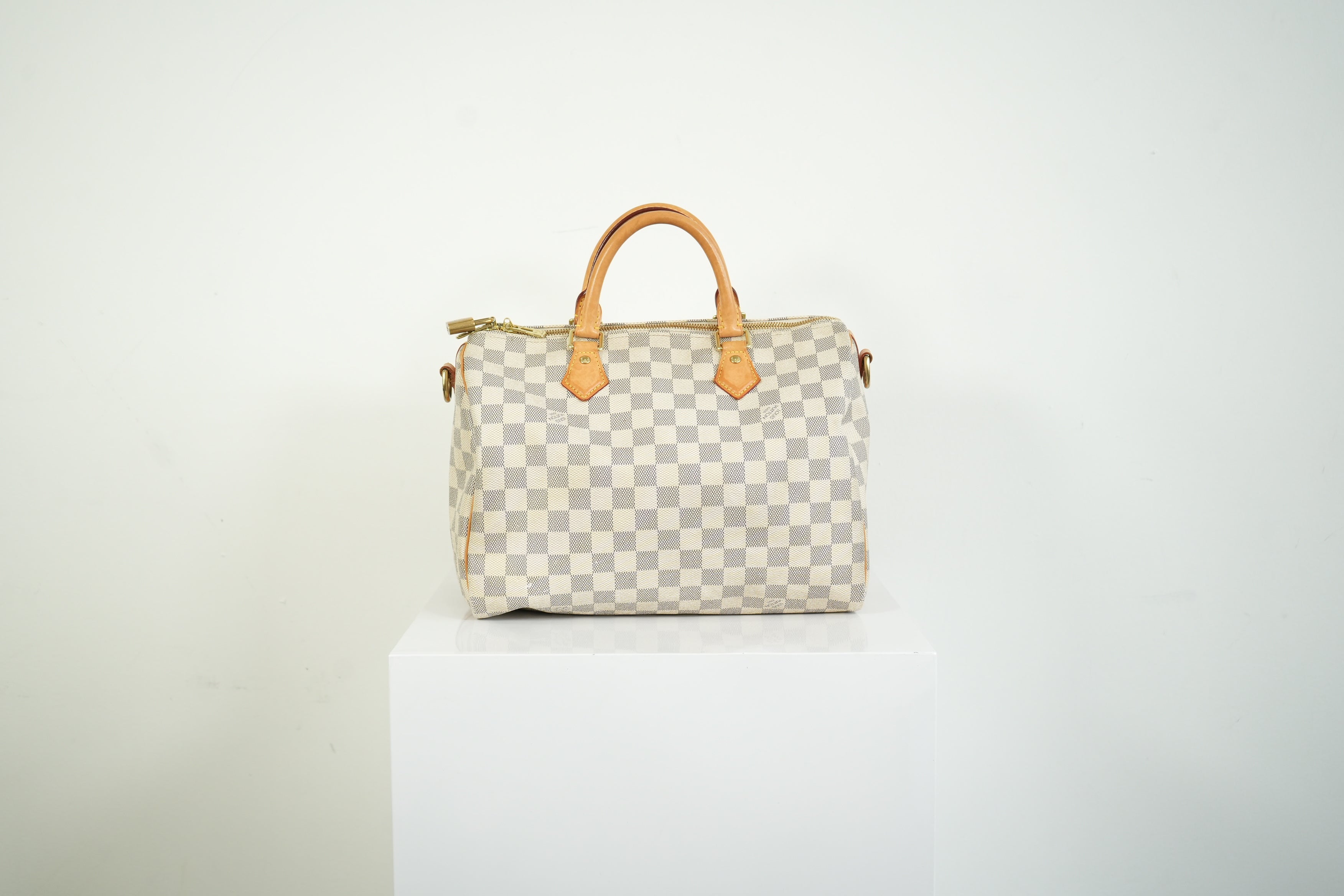 Louis Vuitton Speedy 30 Bandouliere Damier Azur Canvas Crossbody Bag
