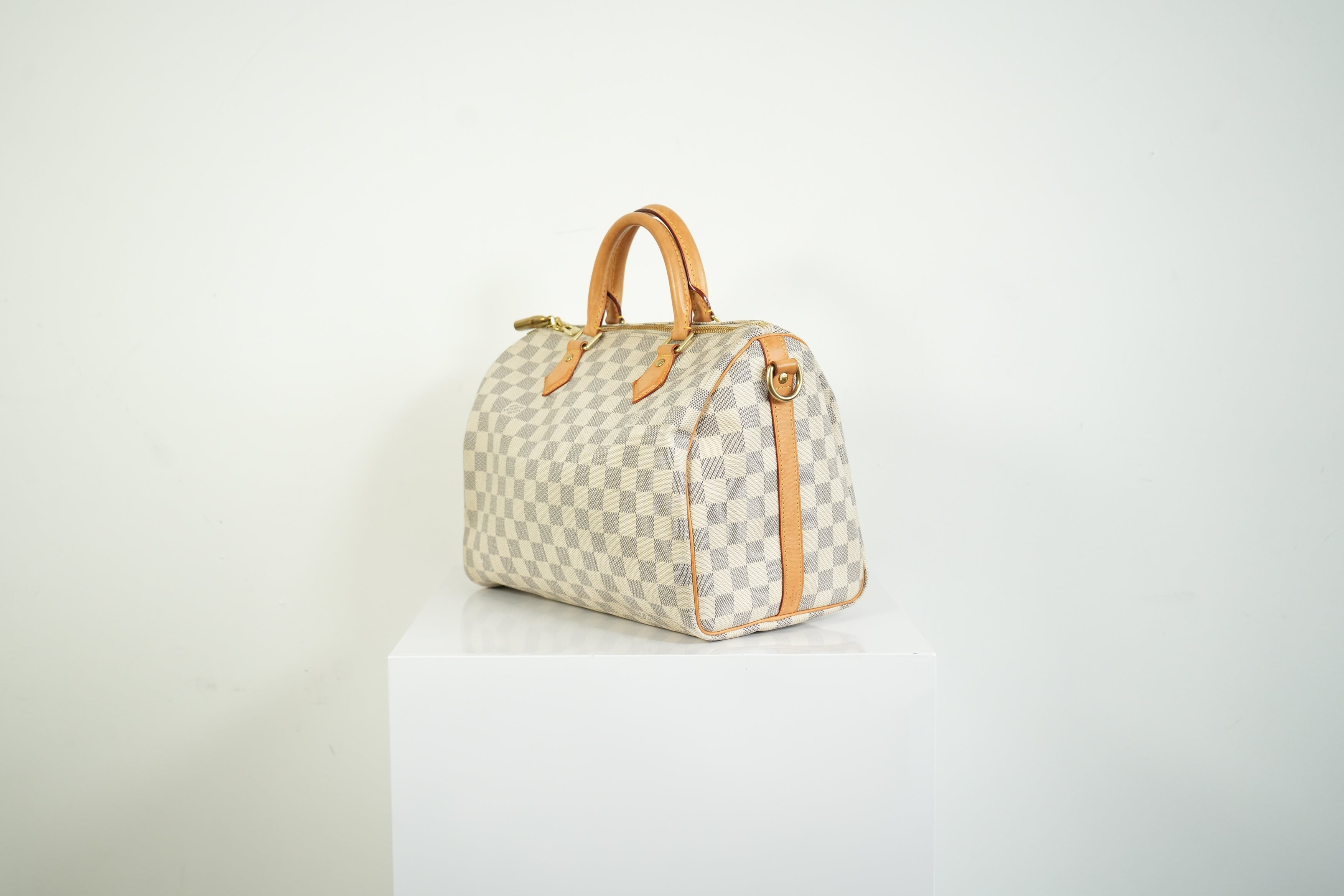 Louis Vuitton Speedy 30 Bandouliere Damier Azur Canvas Crossbody Bag