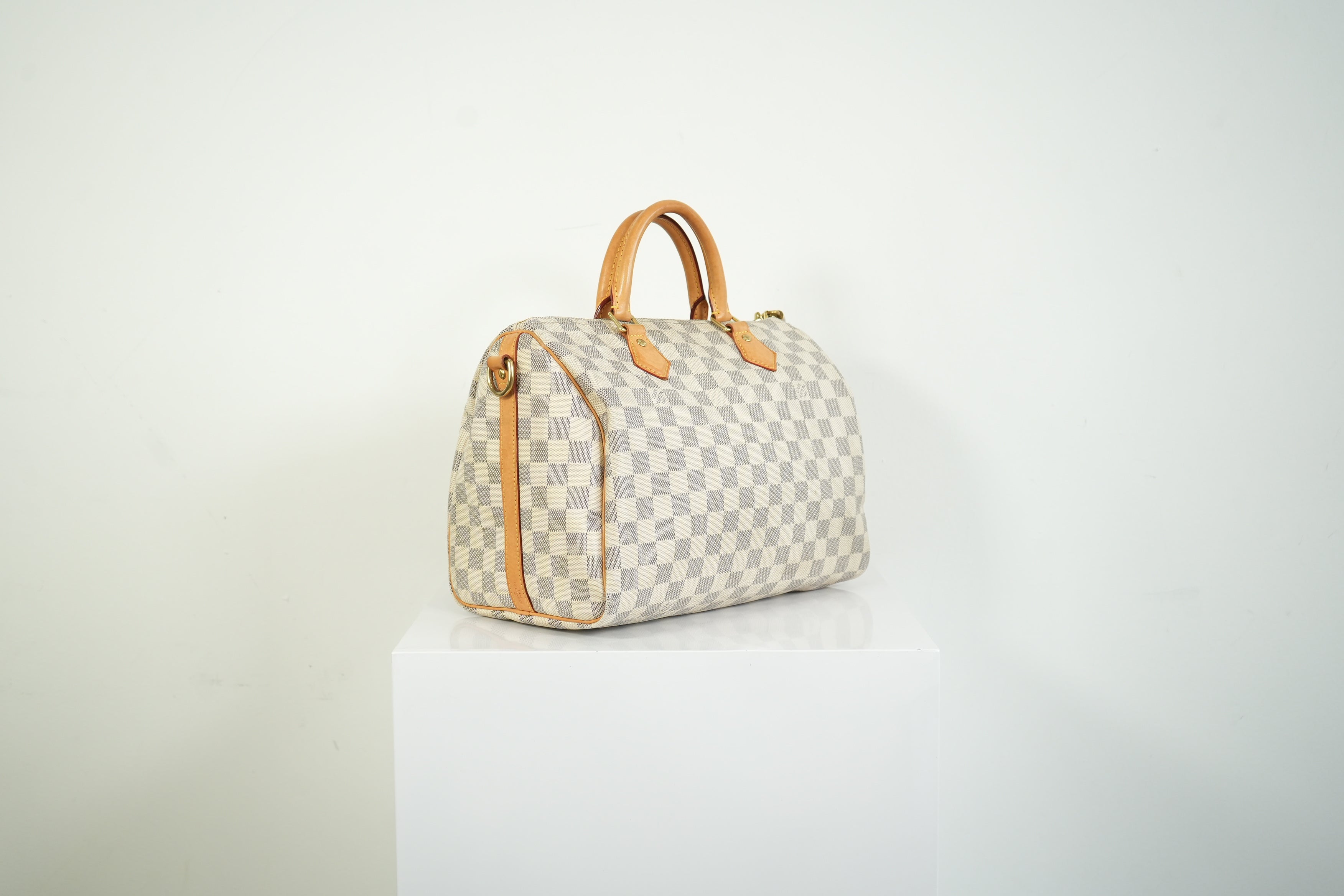 Louis Vuitton Speedy 30 Bandouliere Damier Azur Canvas Crossbody Bag