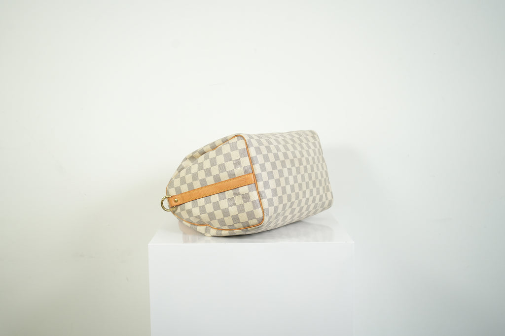 Louis Vuitton Speedy 30 Bandouliere Damier Azur Canvas Crossbody Bag