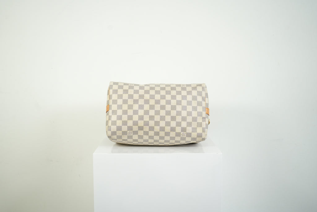 Louis Vuitton Speedy 30 Bandouliere Damier Azur Canvas Crossbody Bag