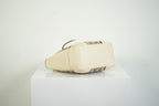 Gucci Bree GG Canvas Top Handle Bag Ivory Leather Crossbody Tote