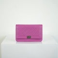 Chanel Boy Bag Wallet on Chain Pink Lambskin WOC Shoulder Clutch