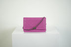 Chanel Boy Bag Wallet on Chain Pink Lambskin WOC Shoulder Clutch