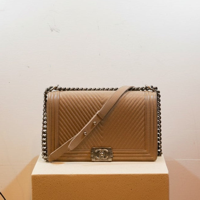 Chanel Le Boy Medium Chain Shoulder Bag