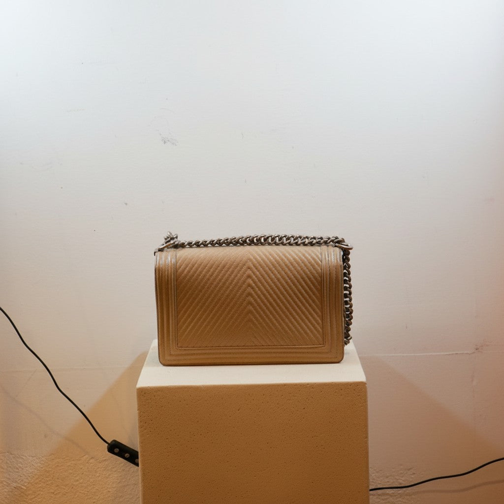 Chanel Le Boy Medium Chain Shoulder Bag