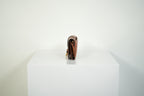 Chloe Alphabet Compact Wallet Tan Brown Pebbled Leather Gold Ring