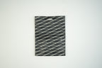 Balenciaga Diagonal Logo Print Leather Envelope Clutch Pouch Bag Black
