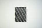 Balenciaga Diagonal Logo Print Leather Envelope Clutch Pouch Bag Black