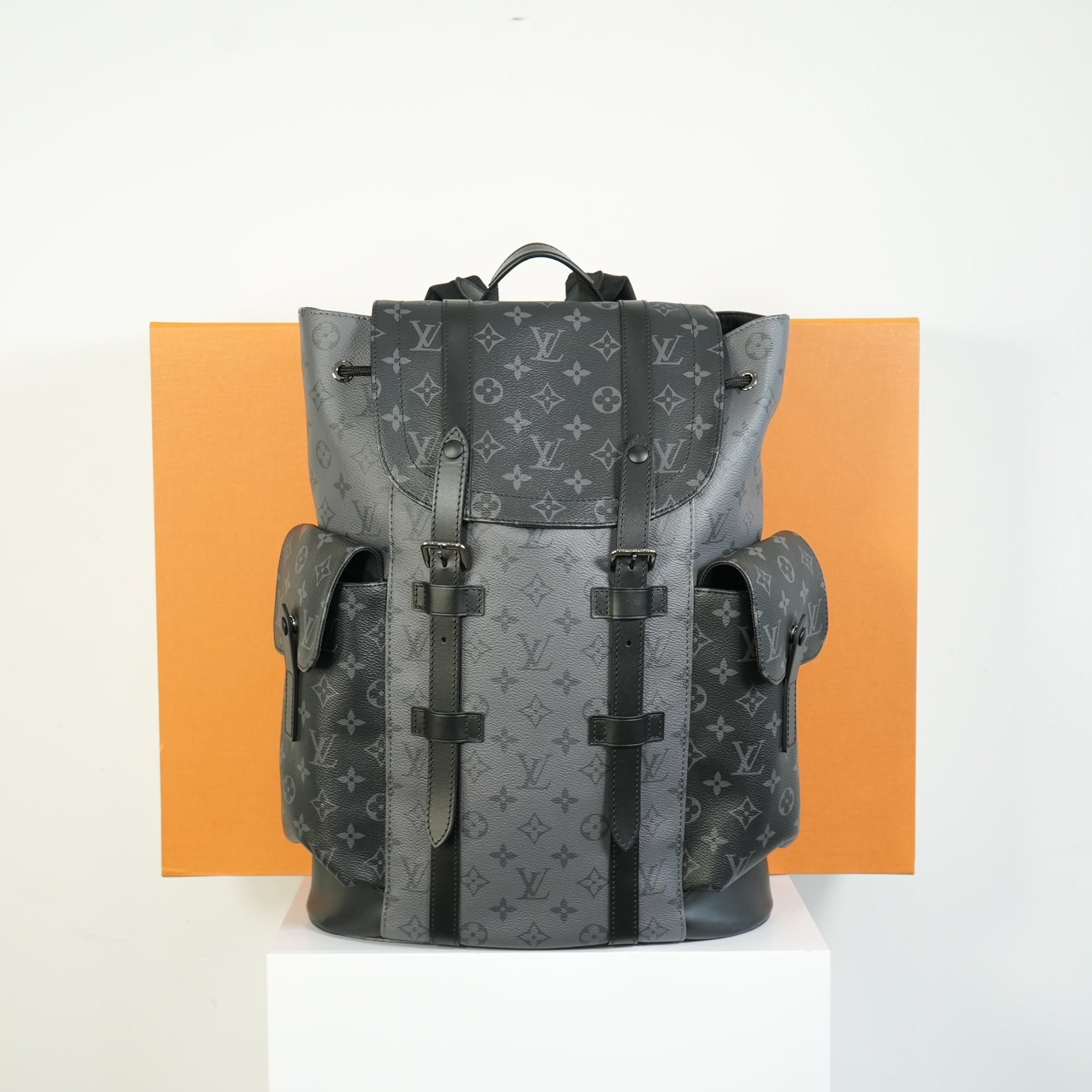 Louis Vuitton Christopher MM Backpack Monogram Eclipse Canvas Bag