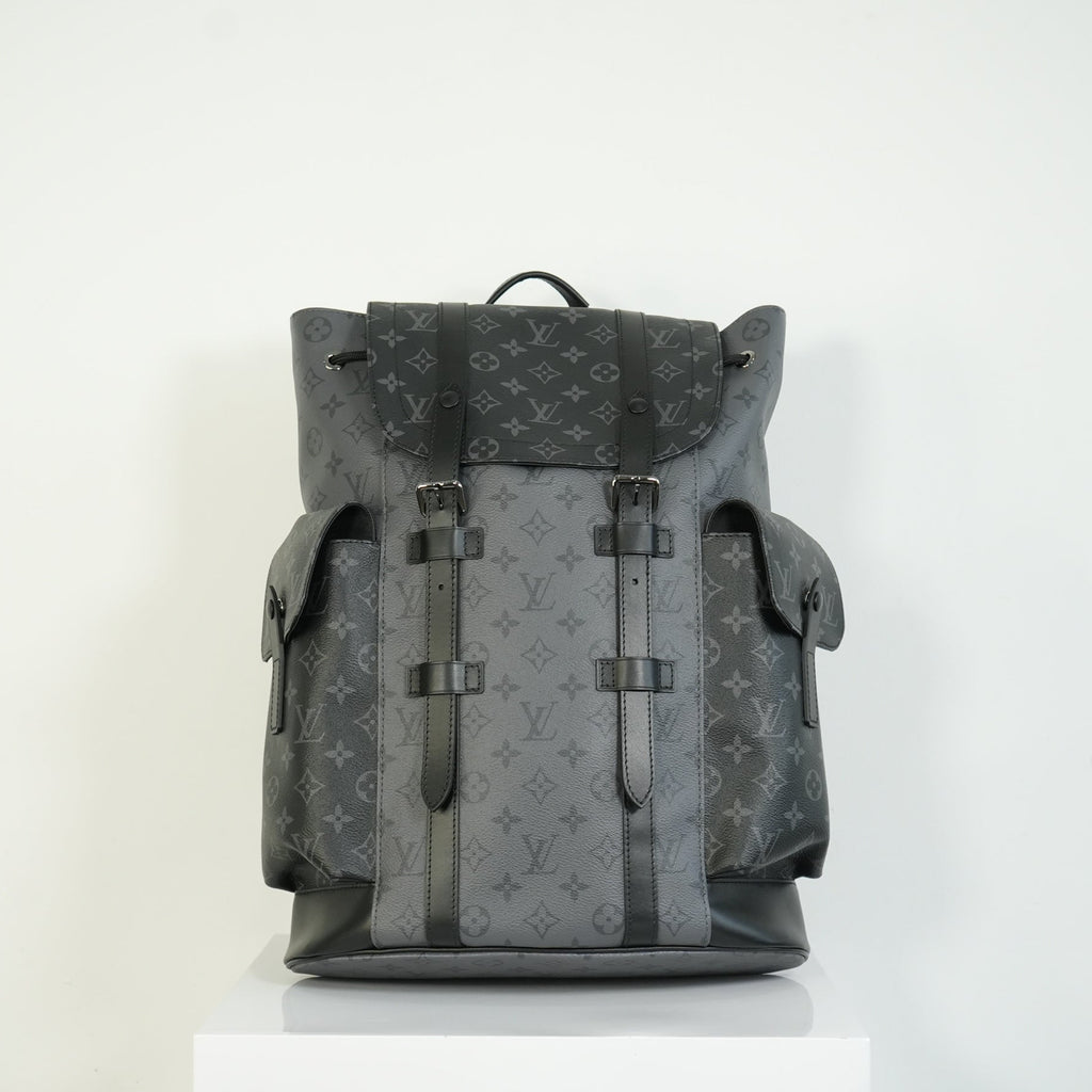 Louis Vuitton Christopher MM Backpack Monogram Eclipse Canvas Bag