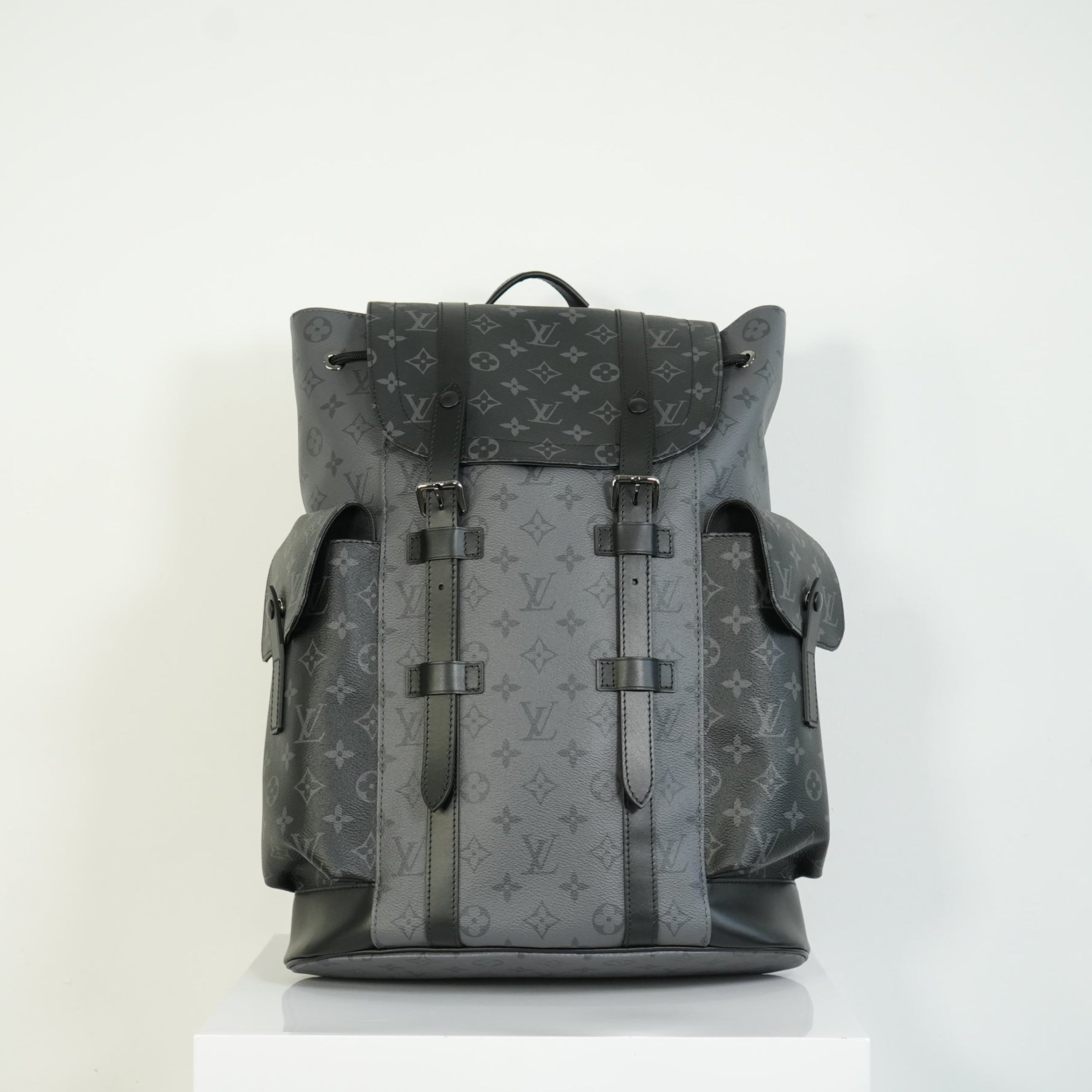 Louis Vuitton Christopher MM Backpack Monogram Eclipse Canvas Bag