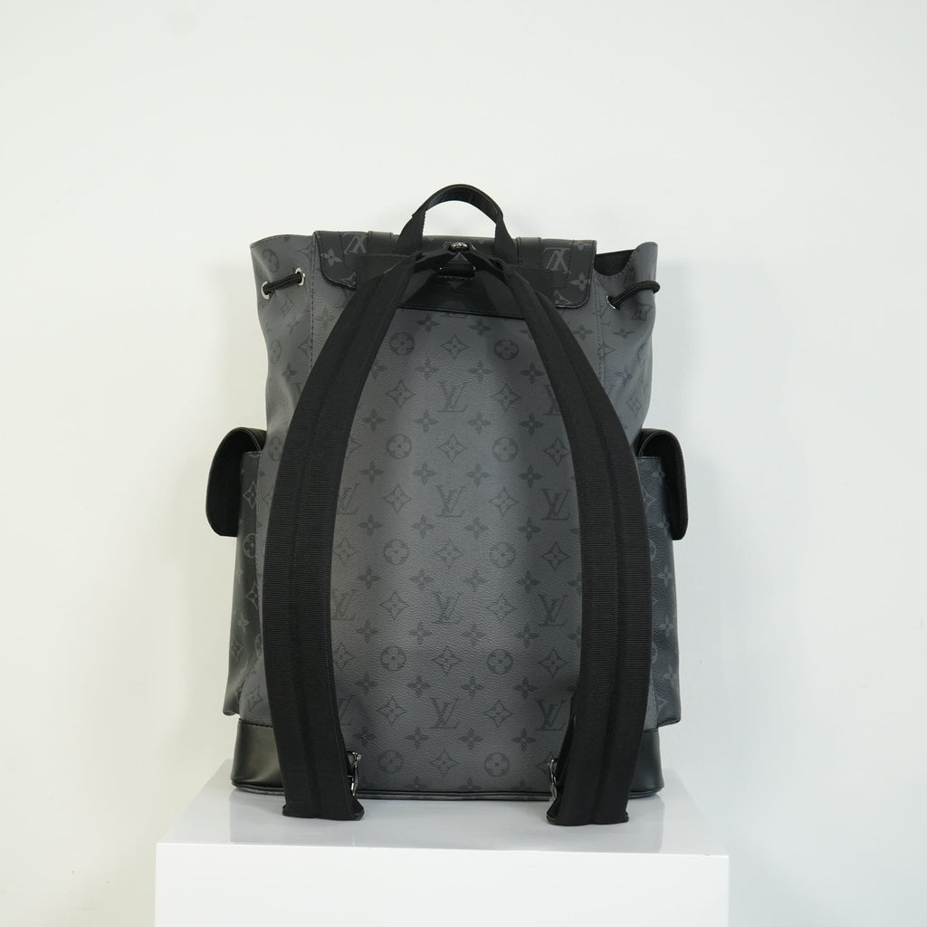 Louis Vuitton Christopher MM Backpack Monogram Eclipse Canvas Bag
