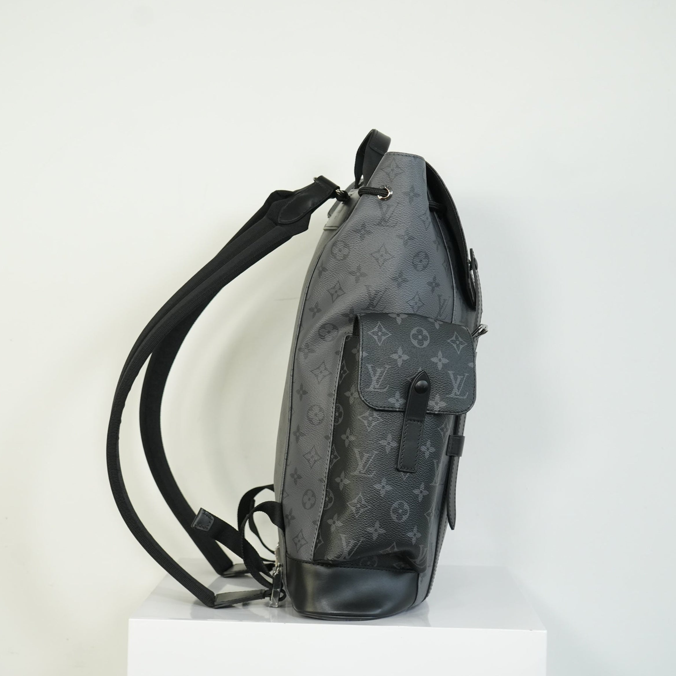 Louis Vuitton Christopher MM Backpack Monogram Eclipse Canvas Bag