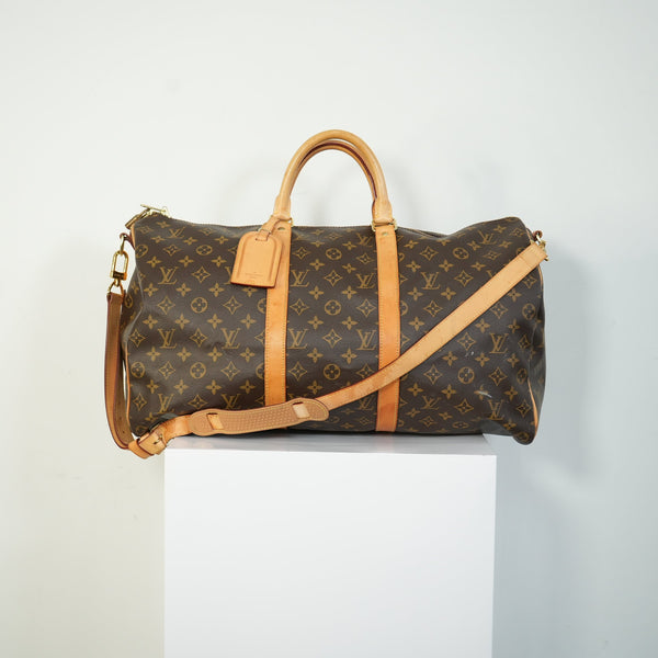 Louis Vuitton Keepall Bandouliere Monogram Canvas Duffle Travel Bag