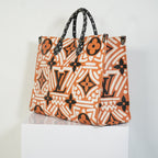 Louis Vuitton Onthego MM LV Crafty Tote Bag Caramel Cream Black Monogram