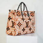 Louis Vuitton Onthego MM LV Crafty Tote Bag Caramel Cream Black Monogram