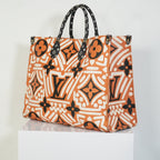 Louis Vuitton Onthego MM LV Crafty Tote Bag Caramel Cream Black Monogram