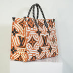 Louis Vuitton Onthego MM LV Crafty Tote Bag Caramel Cream Black Monogram