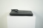 Bottega Veneta Intrecciato Woven Leather Document Case Clutch Pouch Black