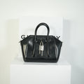 Givenchy Antigona Lock Bag Smooth Leather Black Top Handle Handbag