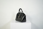 Givenchy Antigona Lock Bag Smooth Leather Black Top Handle Handbag
