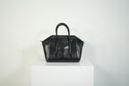 Givenchy Antigona Lock Bag Smooth Leather Black Top Handle Handbag