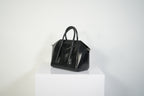 Givenchy Antigona Lock Bag Smooth Leather Black Top Handle Handbag