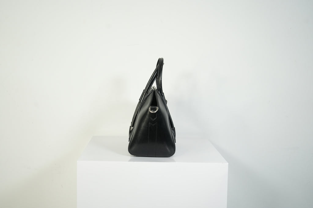 Givenchy Antigona Lock Bag Smooth Leather Black Top Handle Handbag