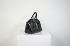 Givenchy Antigona Lock Bag Smooth Leather Black Top Handle Handbag