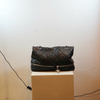 Chanel Black Quilted Calfskin Expandable Ligne Flap Bag