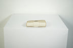 Bottega Veneta Cassette Intrecciato Leather Bi-Fold Beige Tan Cream Wallet Full Set