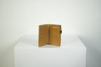 Bottega Veneta Cassette Intrecciato Leather Bi-Fold Beige Tan Cream Wallet Full Set