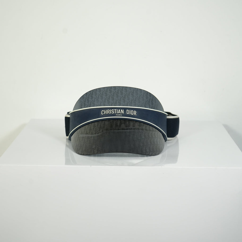 Christian Dior Club V1U Navy Blue Dior Oblique Monogram Sun Visor