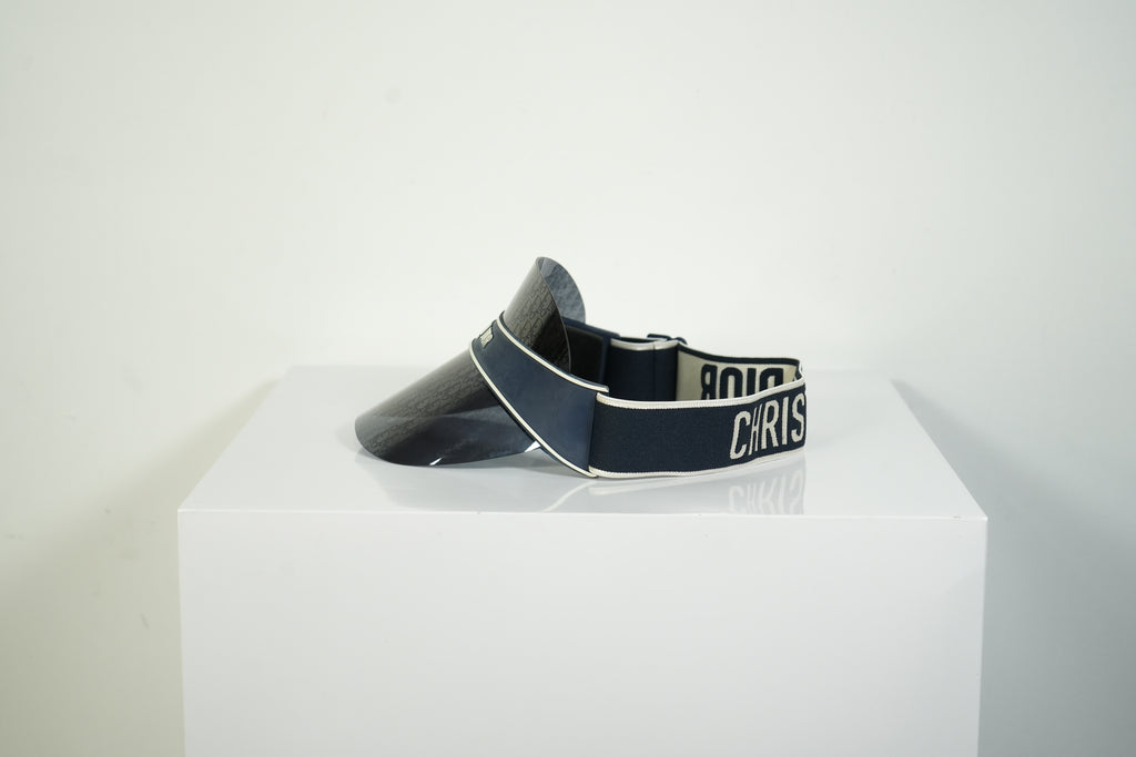 Christian Dior Club V1U Navy Blue Dior Oblique Monogram Sun Visor