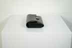 Chanel Classic Flap Long Wallet Black Caviar Leather Silver Hardware