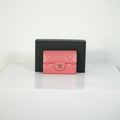 Chanel Classic Small Flap Pink Caviar Leather Keyholder Gold Hardware FULL SET