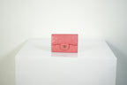 Chanel Classic Small Flap Pink Caviar Leather Keyholder Gold Hardware FULL SET